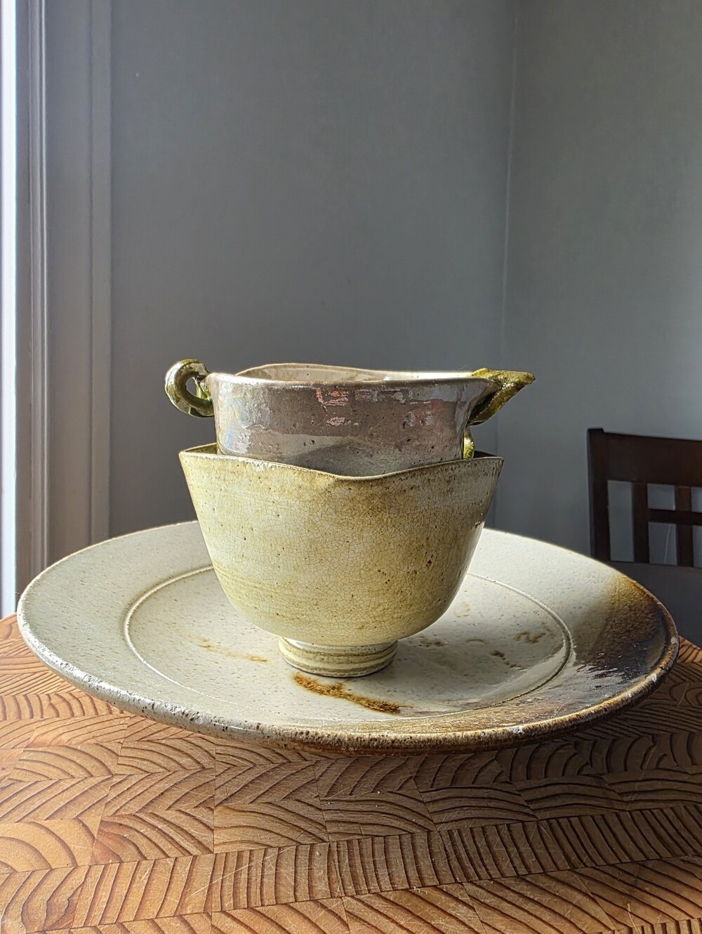 Vintage 1970s Nova Scotia Pottery / Ceramics - Plate, Bowls, David Taylor, Raku